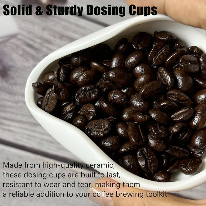 2PCS Ceramic Coffee Bean Dosing Cup – Precise Coffee Grounds Measuring Tool – - Image 4