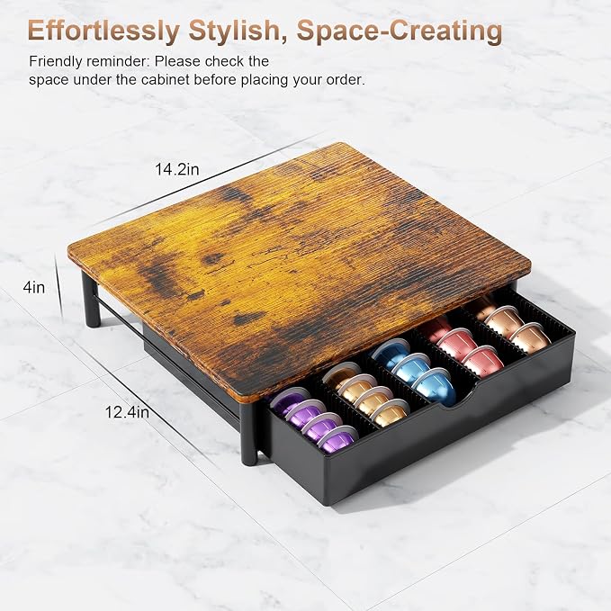 gianotter Wood Vertuo Pod Holder Drawer, Compatible - Image 3
