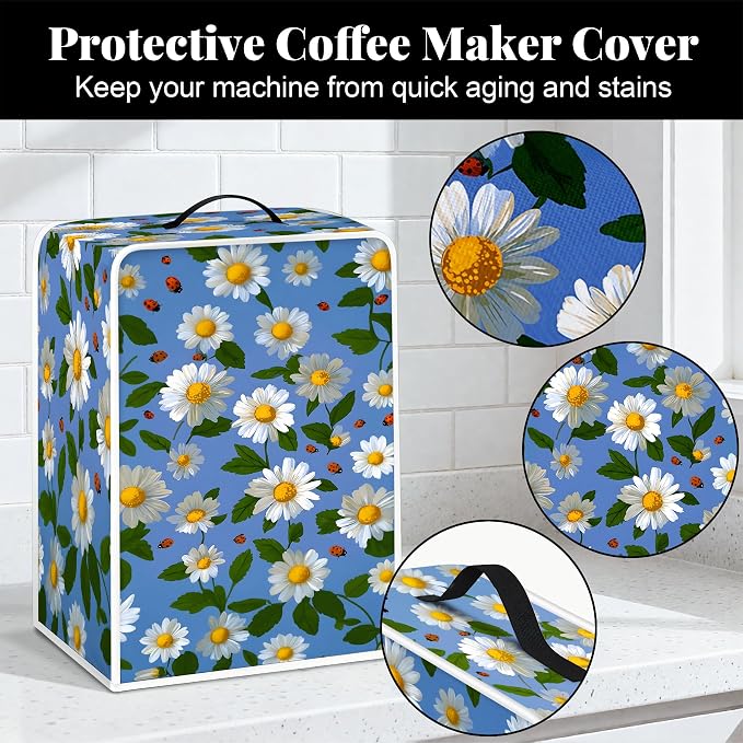 BVBOX Coffee Maker Cover, Durable Dustproof Lightweight Polyester Cotton Blend - Image 7