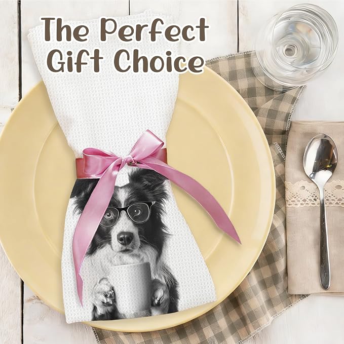 Funny Border Collie Kitchen Towels, Dog Kitchen Accessories, Dog Chef Gifts - Image 5