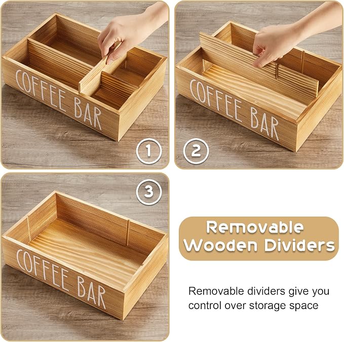 ALELION Brown Coffee Station Organizer - Image 7