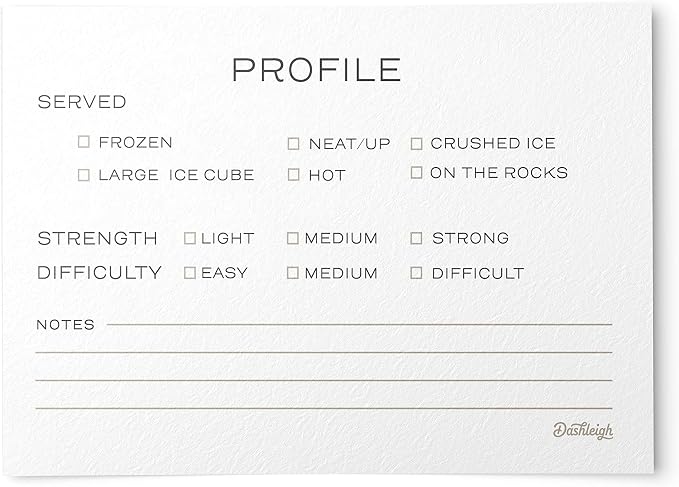 Cocktail Recipe Cards, 4x6 inches, Double Sided - Image 2