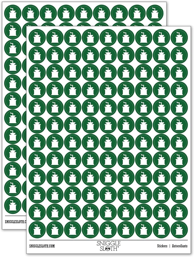 Coffee Grinder Solid 200+ Round Stickers by Sniggle+Sloth