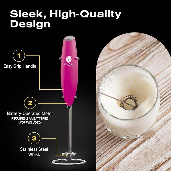 Bean Envy Milk Frother, Coffee Stirrers, Frother Wand, Milk Frother Handheld - Image 6