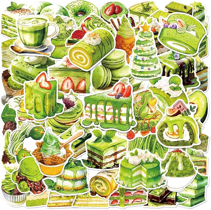 Matcha Cake Sticker 50PCS Water Bottles Laptop Phone Computer Guitar Skateboard - Image 6