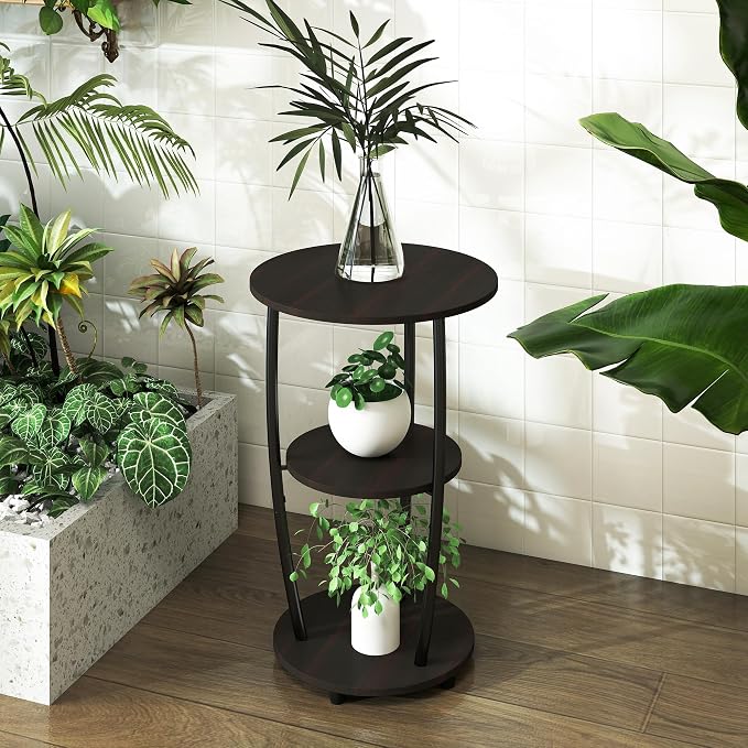 MWOOD Small Round Side Table, 3-Tier End Table - Image 5