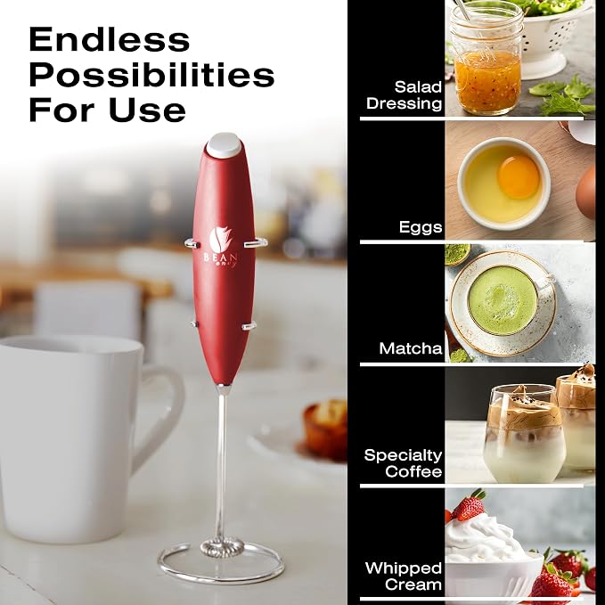 Bean Envy Milk Frother, Coffee Stirrers, Frother Wand, Milk Frother Handheld - Image 3