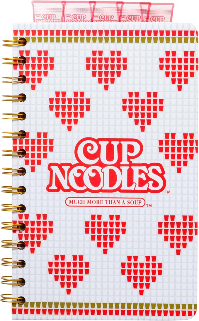 Silver Buffalo Nissin Cup of Noodles Spiral Tabbed Notebook, 8” x 5” by SilverBuffalo