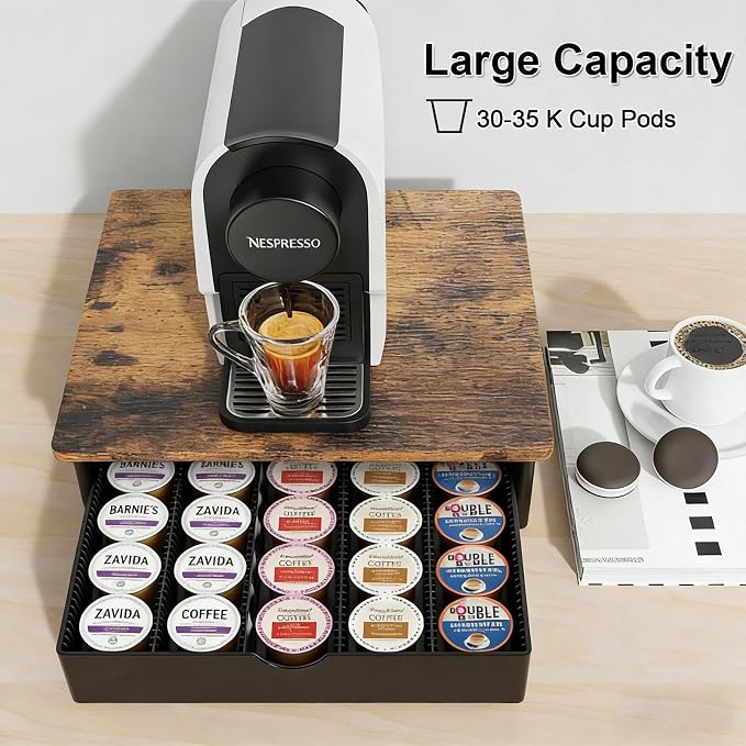 gianotter Wood Vertuo Pod Holder Drawer, Compatible - Image 5