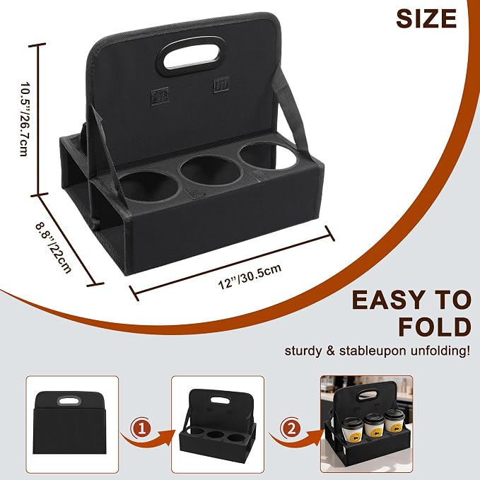 AKAYOK 6-Cup Reusable Foldable Drink Carrier - Image 3