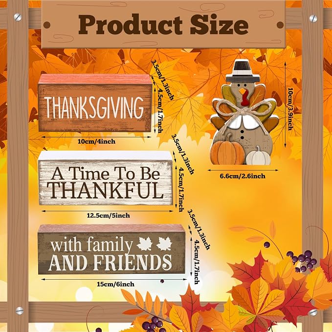 Lineshading 4 Pcs Fall Decoration - Image 3