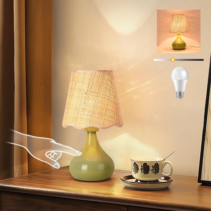 Green Small Touch Control Table Lamp by Unknown