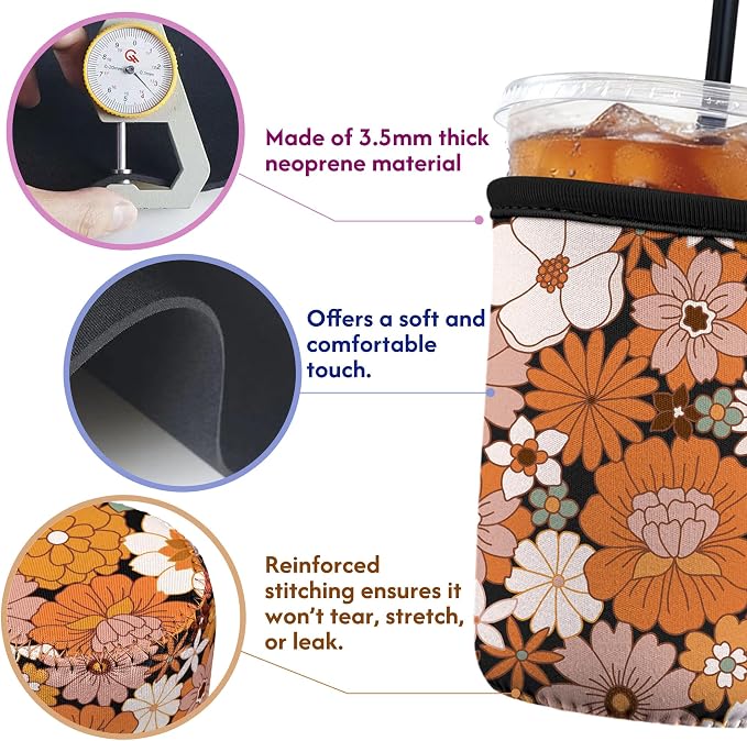 Reusable Insulated Neoprene Iced Coffee Sleeve - Image 2