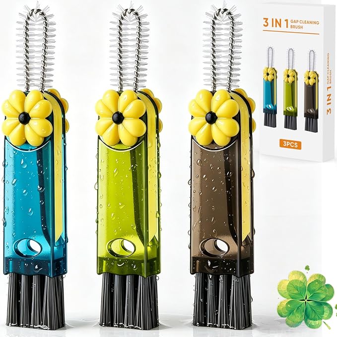 3-in-1 Cup Lid Cleaning Brush, Cup Lid Brush, Home Kitchen Crevice Brush Tools by MultifunctionalCleaningBrush