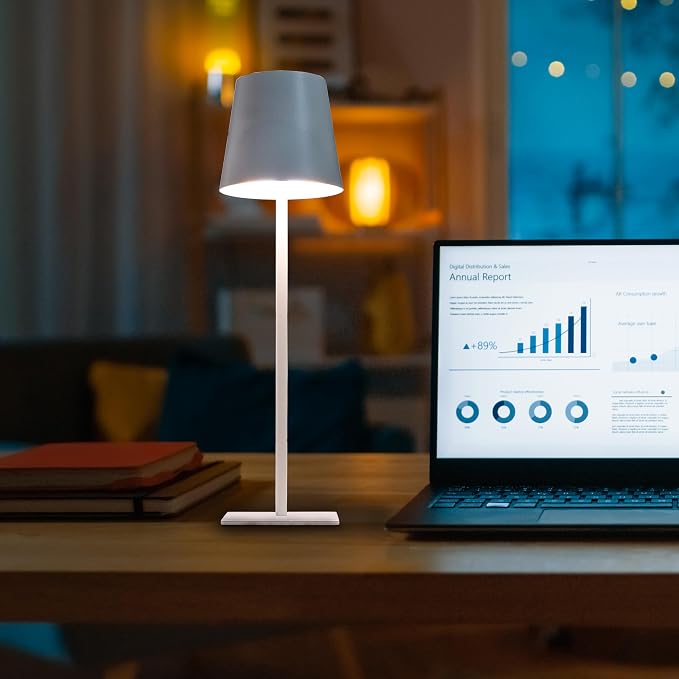Cordless Portable LED Table Lamp, Rechargeable Battery Desk lamp, 3 Different - Image 6