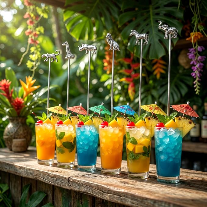 Homestia 7.5" Stainless Steel Swizzle Sticks, Drinks - Image 6
