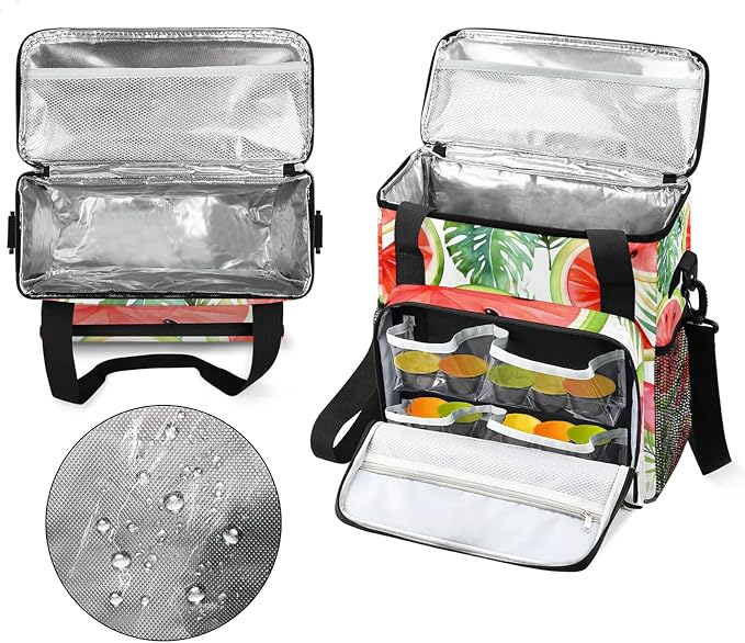 Summer Cartoon Fruit Watermelon Coffee Maker Carring Bag, Large Insulated - Image 3