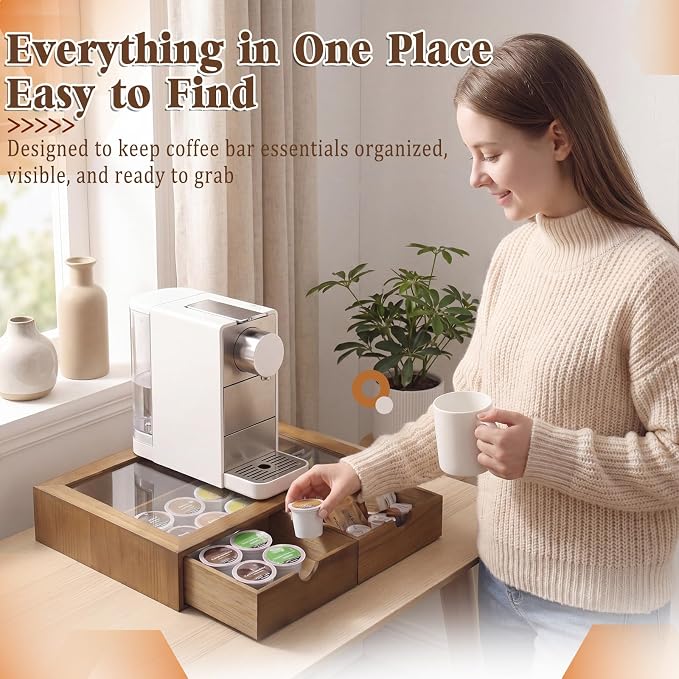 Natural Wooden Tea Bag Organizer - Image 5