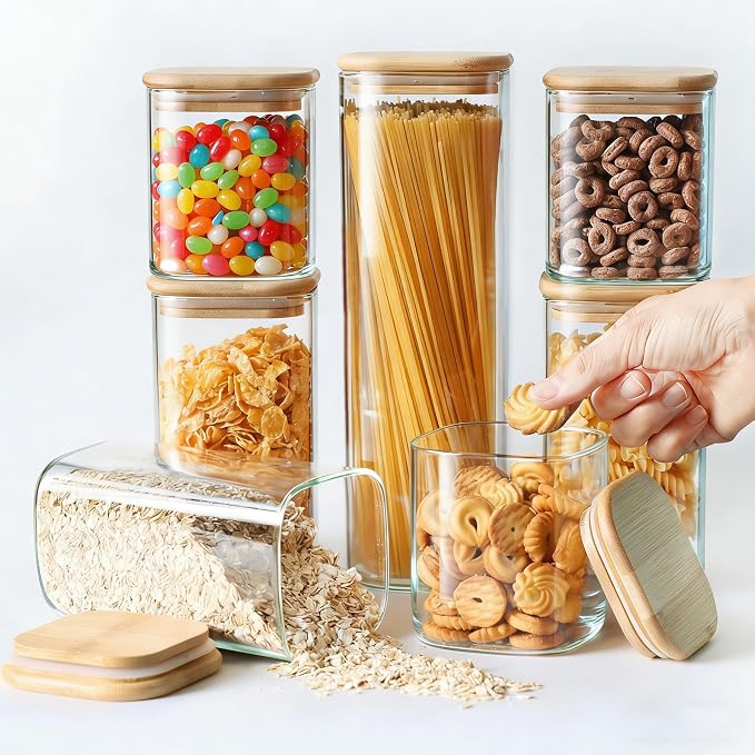 7 Pack Square Glass Storage Containers - Image 8
