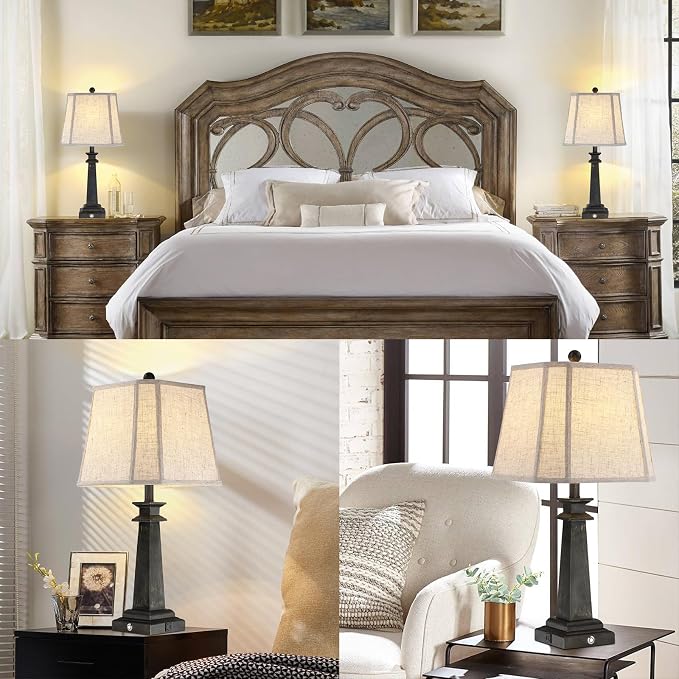 27.5" Table Lamp for Bedroom, 3-Way Dimmable Touch Lamp for Nightstand - Image 6
