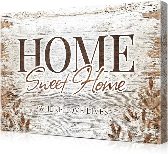 IPIC - Large Canvas Wall Art, Farmhouse Wall Art, Rustic Family Decor, Home by IPIC