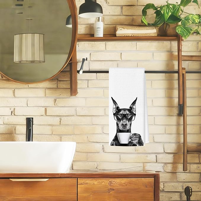 Funny Doberman Kitchen Towels, Dog Kitchen Accessories, Dog Chef Gifts - Image 4