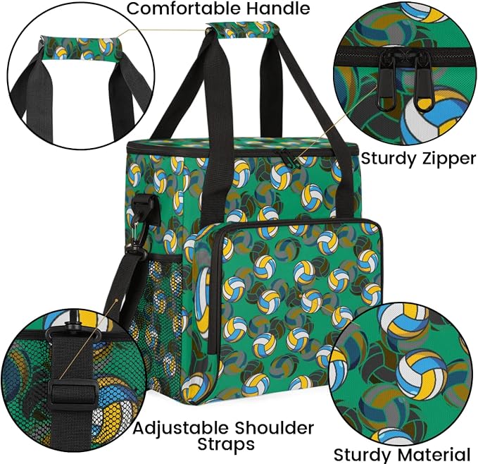 Volleyball Coffee Maker Travel Bag, Volleyball Large Carrying Storage Case - Image 6