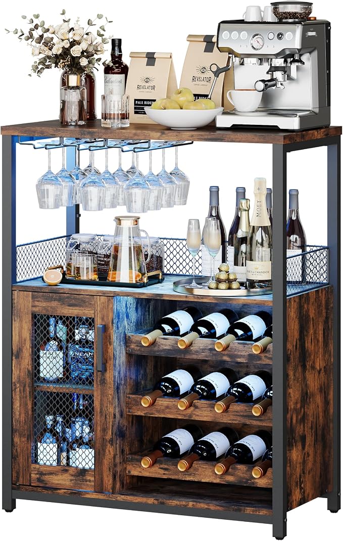 Jojoka 3 Tier Wine Bar Cabinet - Image 8