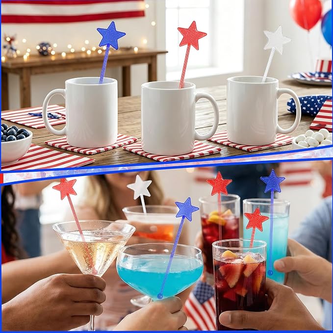36 Pcs 4th of July Patriotic Cocktail Stirrers - Image 6
