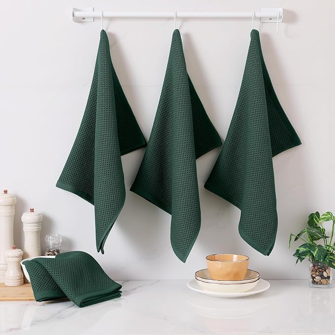 Homaxy 100% Cotton Oversized Waffle Weave Kitchen Dish Towels, Ultra Soft - Image 6