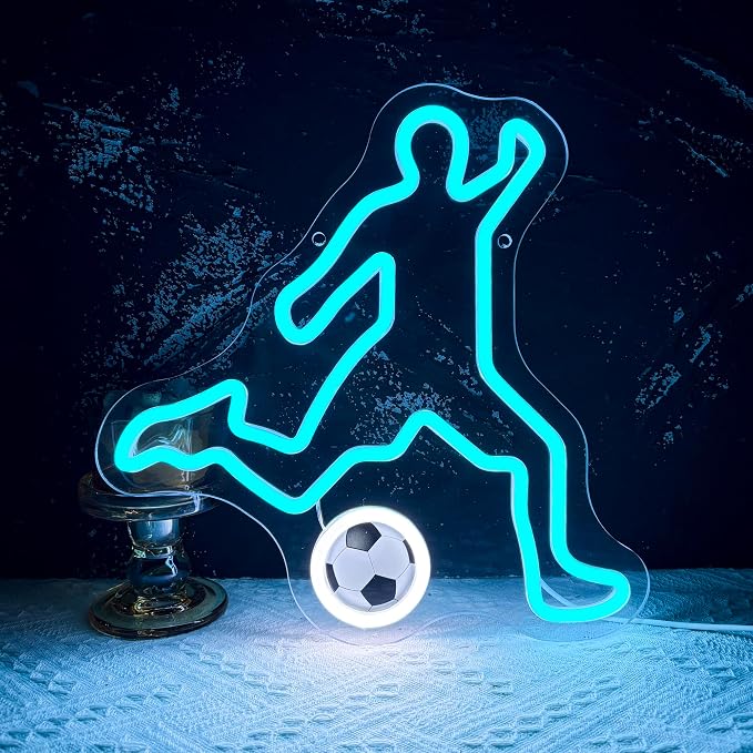Allball Soccer Neon Sign, Football Neon Light USB Powered, by Unknown
