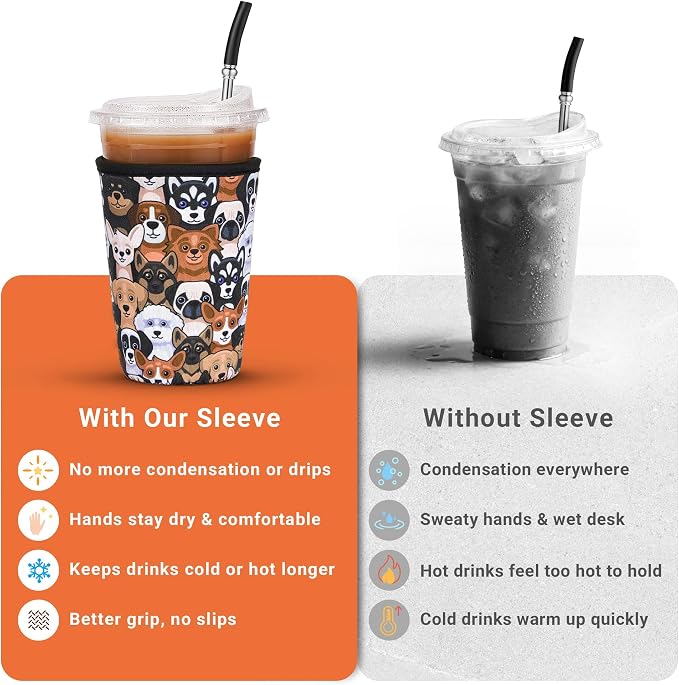 3 Pack Iced Coffee Sleeve Reusable - Image 5