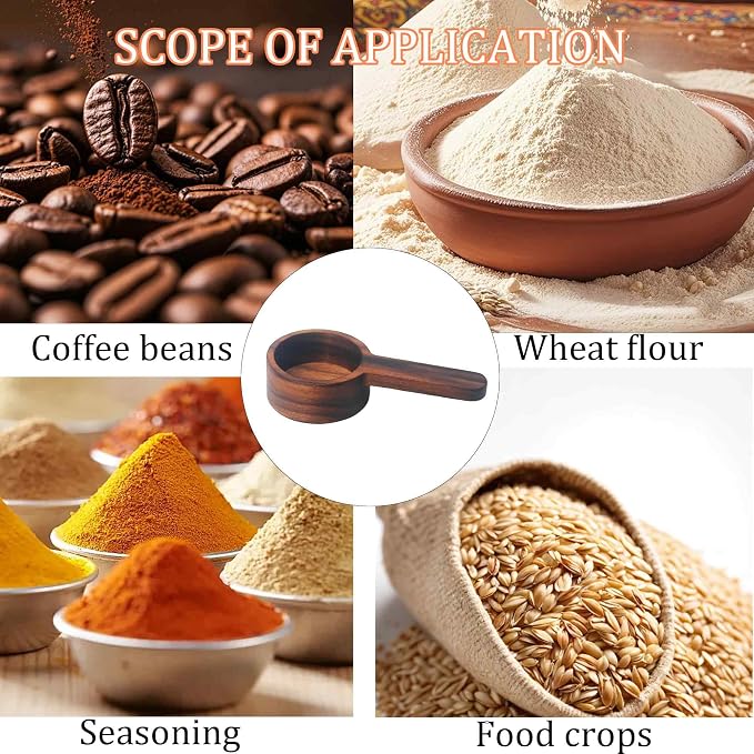 Walnut Wooden Coffee Scoop, Milk Powder, Solid Wood Tablespoon - Image 7