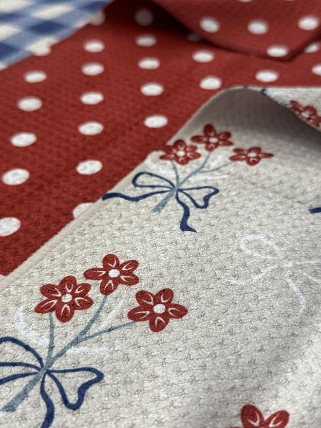|| 3 Pack|| Double Sided Dish Towels || Waffle Weave Microfiber || Highly - Image 5