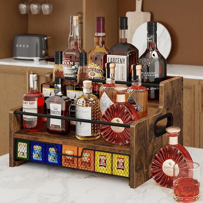 Homode Coffee Syrup Organizer Rack, 3-Tier 8 Bottles Syrup Stand - Image 6