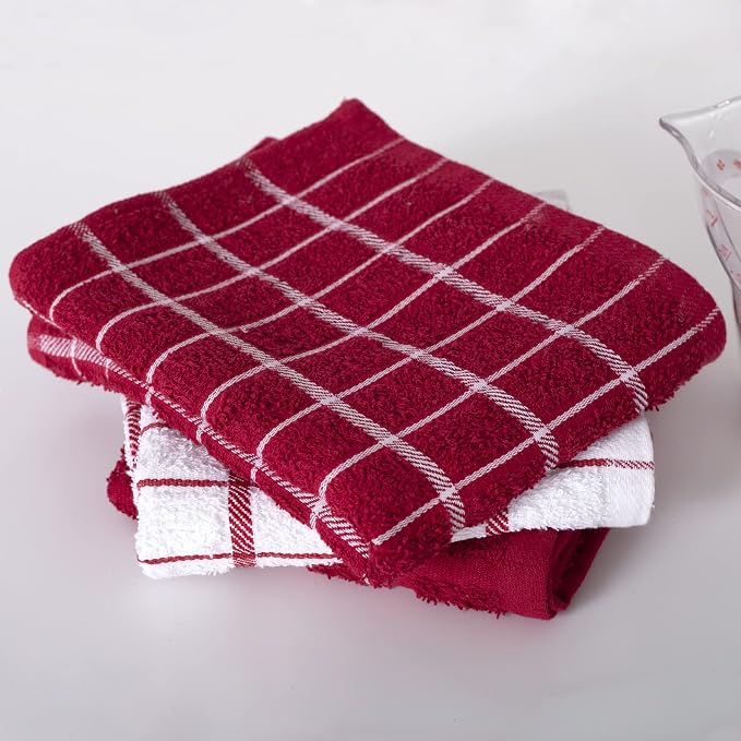 Ritz Premium 100% Cotton Terry Check Kitchen Dish Towels - Image 6