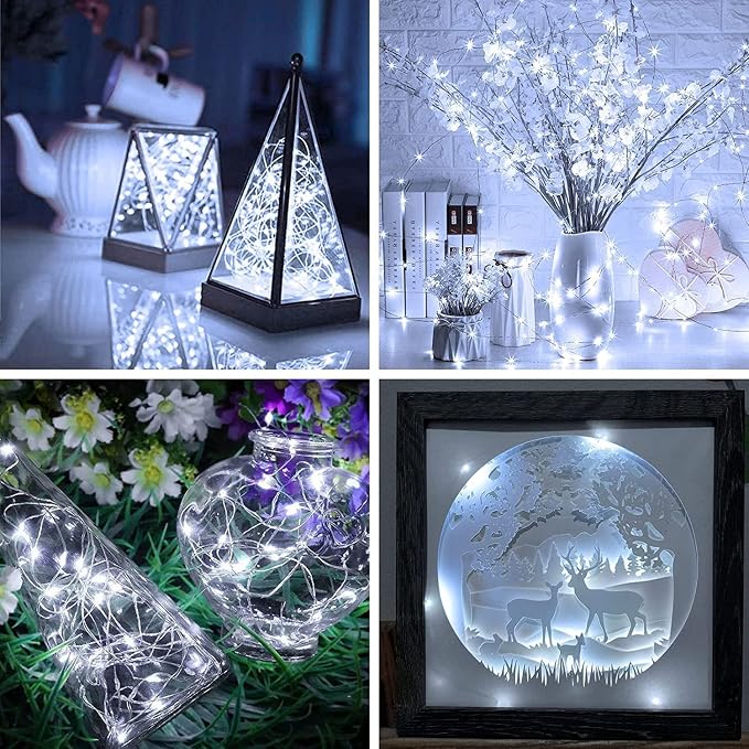6 Pack Fairy Lights Battery Operated 7ft 20 LED Mini String Lights Twinkle - Image 4
