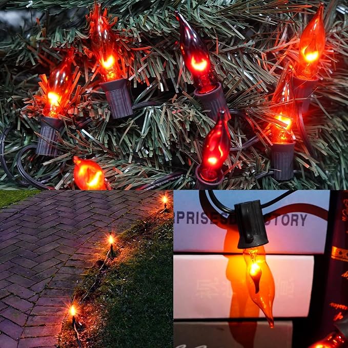 Couah Christmas Flickering Flame String Lights, 10Ft - Image 9