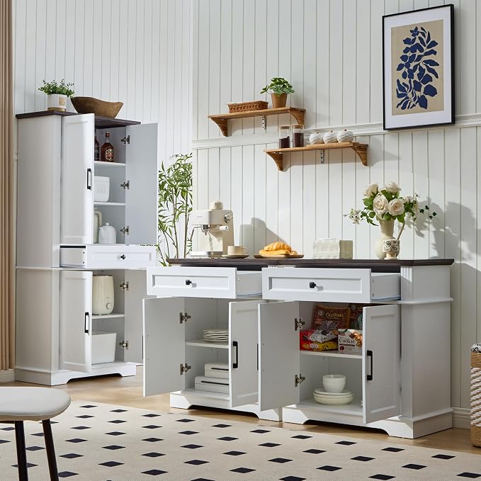 White Farmhouse Storage Cabinet - Image 7