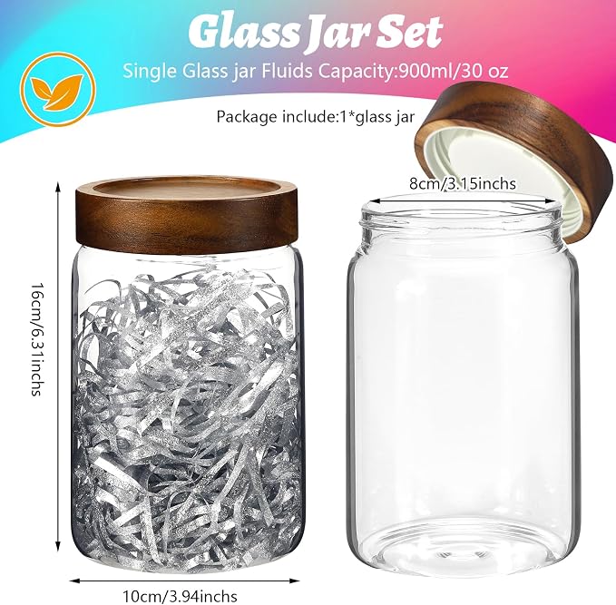 Glass Spice Jar Coffee Sugar Container Airtight Glass Jar Food Storage - Image 3