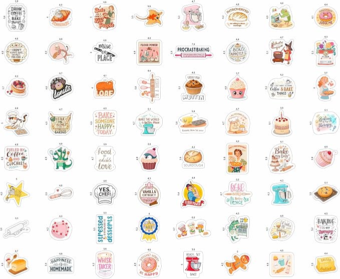 100Pcs Baking Stickers, Bakery Stickers - Image 4