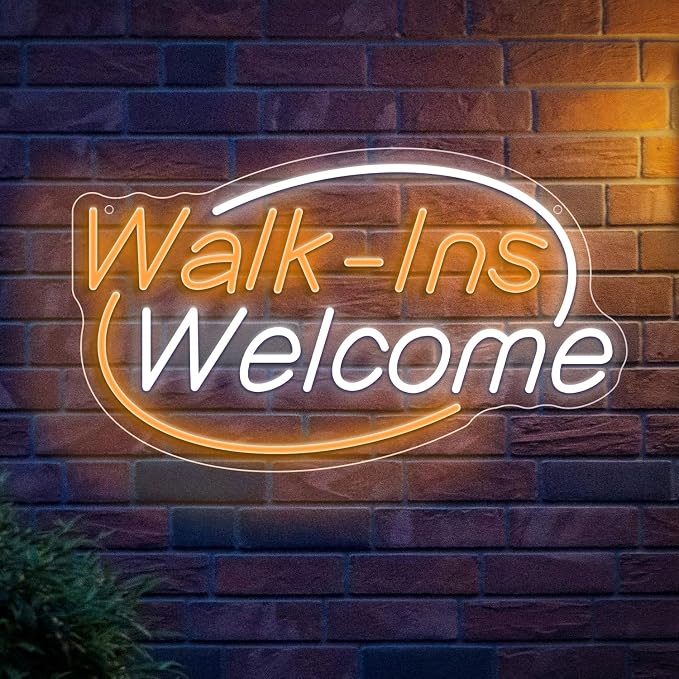 Walk-Ins Welcome Neon Sign, Neon Sign by STOERNEON