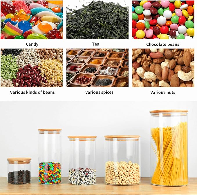 18 Oz/550 ML Glass Jar with Lid, - Image 5