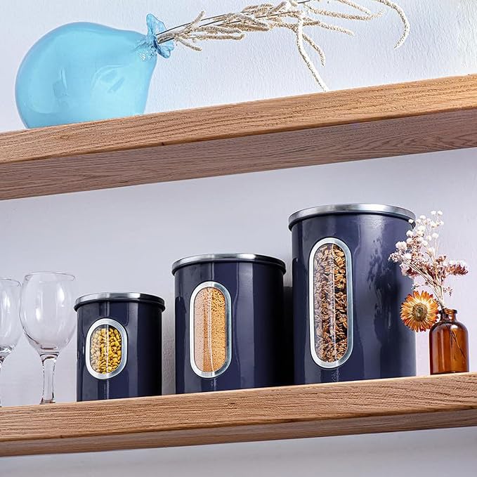 Mixpresso 3-Piece Blue Canisters Sets - Image 6