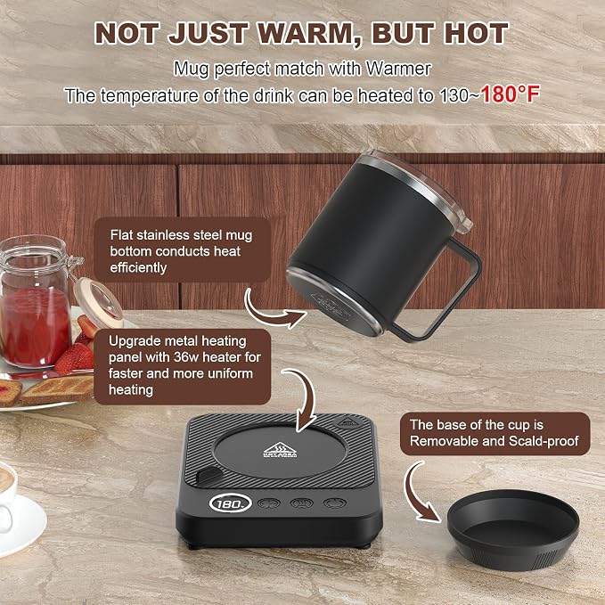 Felibeaco Coffee Mug Warmer &Mug Set - Image 2