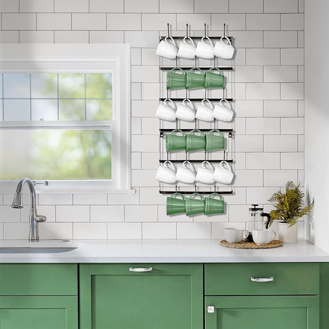 Sorbus Mug Rack for Wall - Image 4