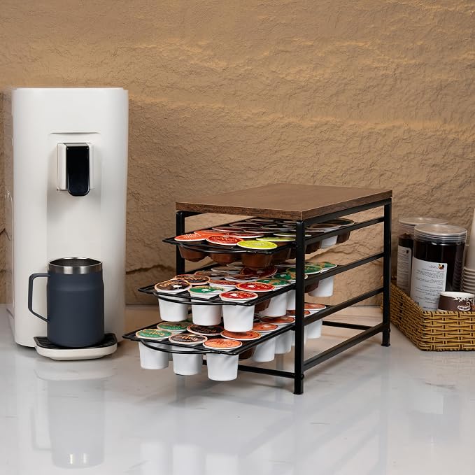 Coffee Pod Drawer Holder for K cup, 3tier Coffee Pod Drawer Organizer, No - Image 2