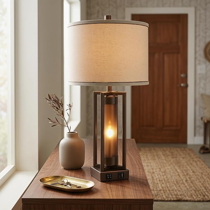 Rustic Farmhouse Table Lamps for Living Room - Image 8