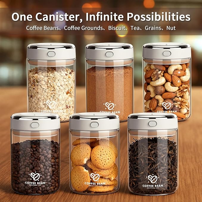 37oz Airtight Glass Coffee Canister - Image 7