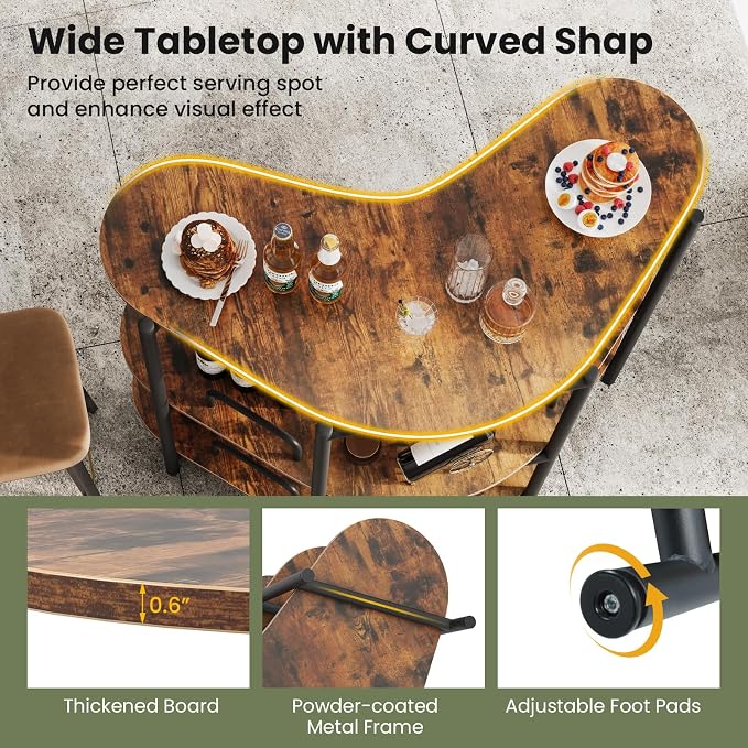 HOMGX Home Bar Table, Wine Bar Cabinet - Image 4